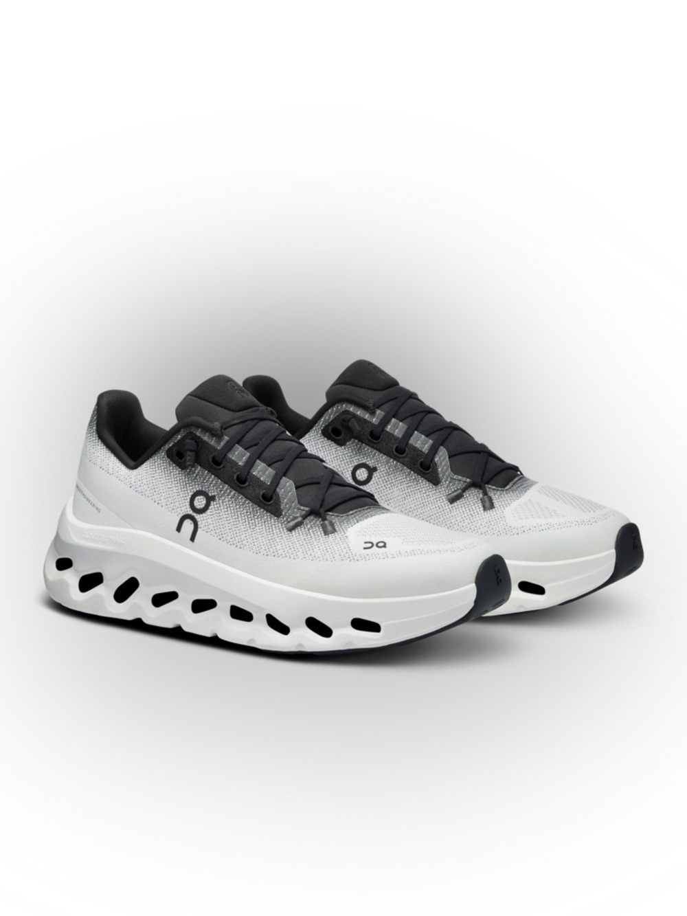 On Running Men's Athletic Shoes — White and Black
